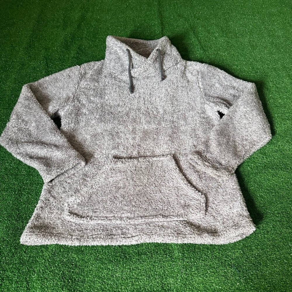 Primark Long Sleeve Mock Neck Kangaroo Pocket Fluffy Pullover Sweater Size M